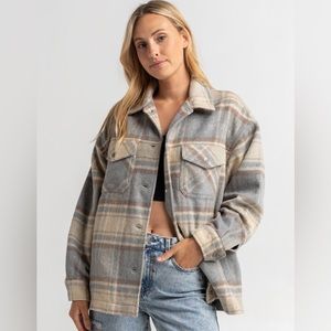 RSQ Womens Plaid Shacket